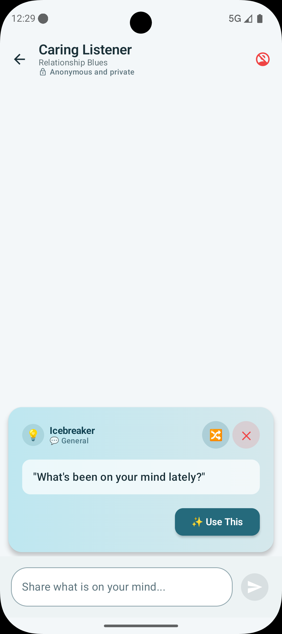 SafeHaven listener profile screenshot